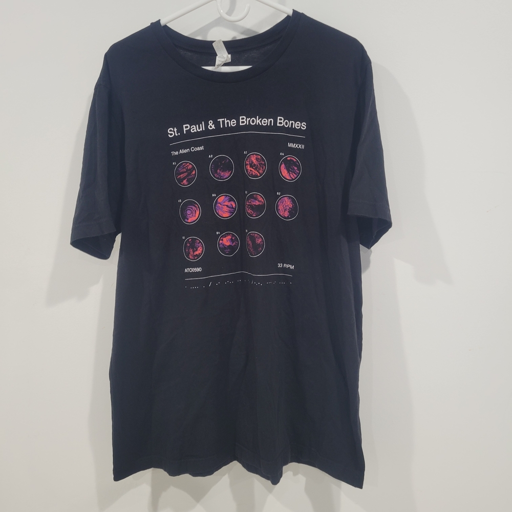 St. Paul & The Broken Bones Black Graphic Tee for "Alien Coast" / Size 2XL